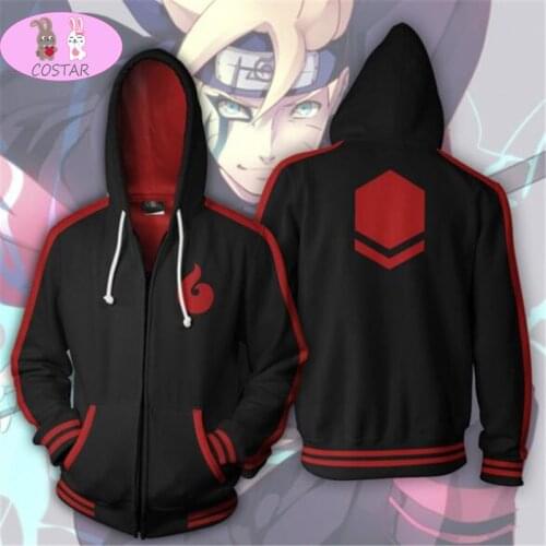 COSTAR Anime BORUTO Uzumaki Boruto The same paragraph zipper hoodie Cosplay hoodie sweater men and women anime sweater New