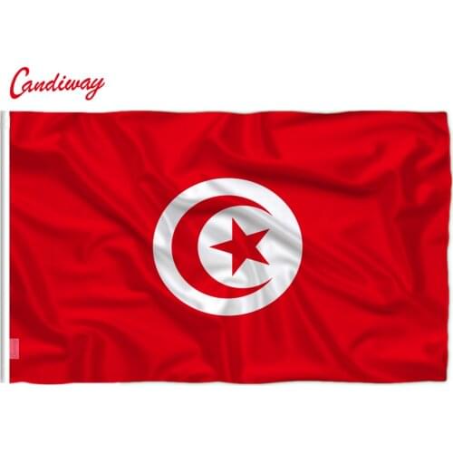 Tunisia 90x150cm Tunisia, Tunisie Flag Home Decorative Flags Banners National Flag Polyester outdoor Hanging Flying Flag
