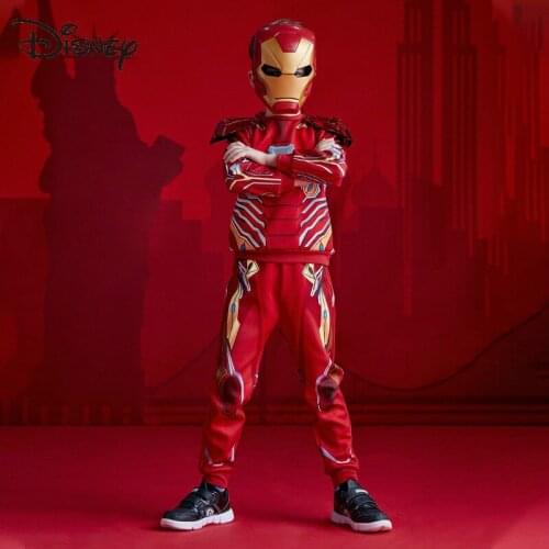 Disneys new Marvel childrens clothing Spider-Man Captain America Iron Man clothing suit sweater performance clothing