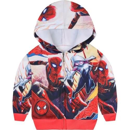 Disney SpiderMan 3D Kids Hoodies Fashion boys Thin Sweatshirt Long Sleeves Children Autumn and winter Boys Sweatshirts polyester