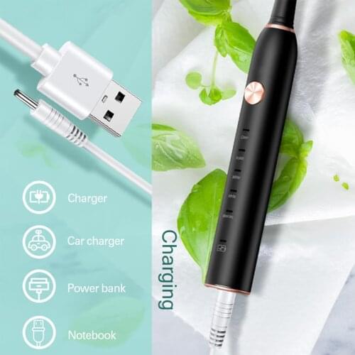 Sonic Electric Toothbrush 5 Mode USB Charger IPX7 Waterproof Adult Timer Brush Tooth Brushes Replacement Heads Teeth Whitening