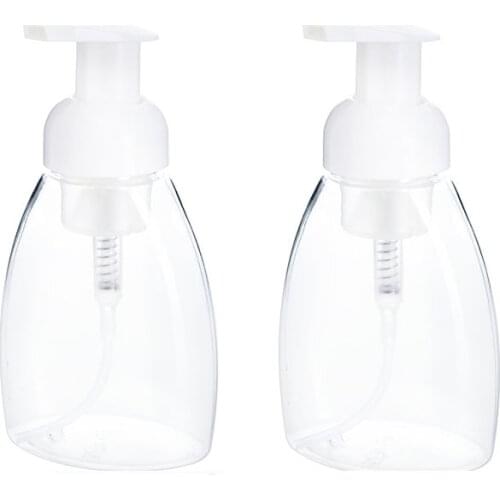 250ml Clear Foaming Bottle Liquid Soap Whipped Mousse Points Bottling Shampoo Lotion Shower Gel Foam Pump Bottles