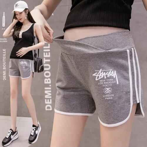 319# Summer Thin Cotton Maternity Shorts Adjustable Belly Shorts Clothes for Pregnant Women Pregnancy Casaul Sleepwear