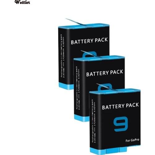 Real 1800mah Li-ion Batterie For GoPro Hero 9 Battery Batteria Camera Accessories For Go Pro Hero 9 Batteries