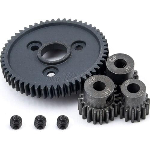 32P Steel Metal Spur Gear 54T / 15T 17T 19T Motor Pinion Gears for Traxxas Slash 4x4 Stampede 4x4 VXL Rustler 4X4 E-Revo T-Maxx