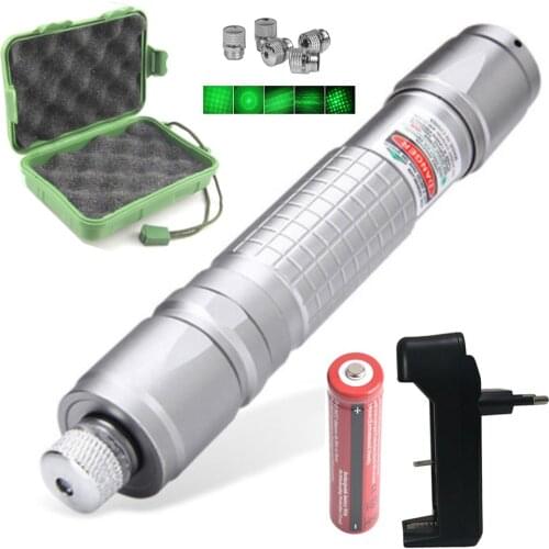 High power green laser pointer 5mW adjustable focus laser sight 8000m super far radiation green dot laser starry sky laser view