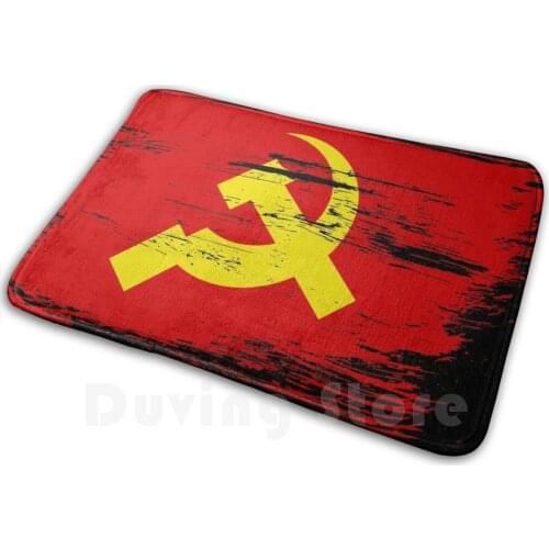 Ussr Flag Scuffed Hammer Sickle - Gift Idea Soft Non-Slip Mat Rug Carpet Cushion Hammer Communism Ussr Russian Flag