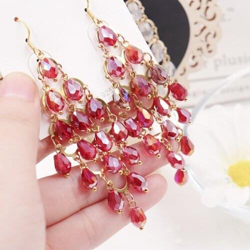 Tassel Acrylic Earrings For Women Bohemian Earrings Set Small Geometric Drop Earring 2020 Pearl Earrings Set DIY Fashion Jewelry