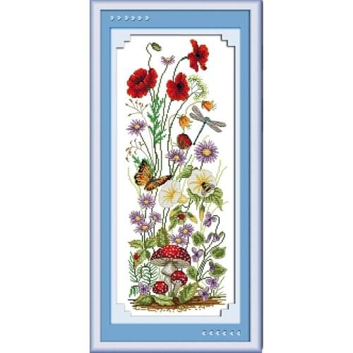 Of spring cross stitch kit flower 18ct 14ct 11ct count printed canvas stitching embroidery DIY handmade needlework