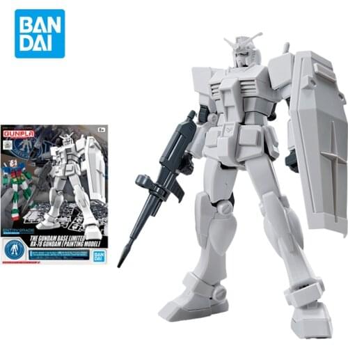 Bandai Gundam Model Kit Assemble Figure EG RX-78-2 Gundam Colorless Version Anime Characters Action Dolls Childrens Toys