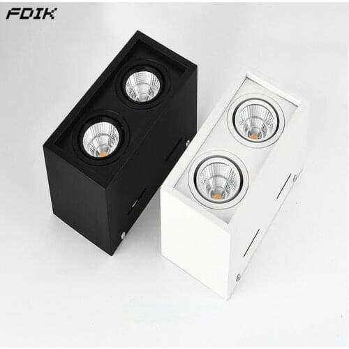 Square Surface Mounted Dimmable COB LED Downlights 10W 20W LED Ceiling Spot lights AC85~265V LED Ceiling Lamps Indoor Lighting