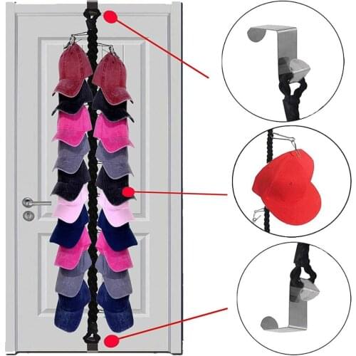 Pmsanzay Cap Hanger Hat Hats Baseball Cap Caps Rack Organizer Baseball Cap Holder Cowboy hat Storage, Holds Up to 20 Hats Any Si