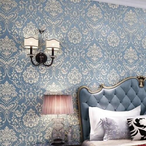 Luxury American Europ Flower Wall Papers Home Decor Solid Color Golden Wallpaper Roll for Living Room Bedroom Decoration Mural