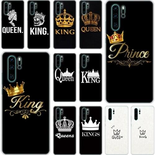 Hot king queen couple lovers Silicone Phone Case for Huawei P50 P40 Pro P30 Lite P20 Pro P8 Lite 2017 P Smart Z 2020 2021 Cover