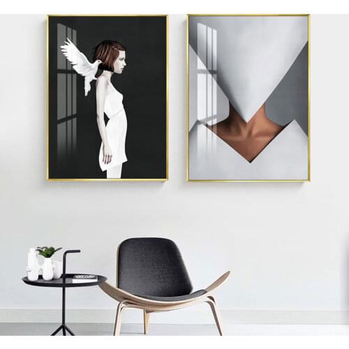 Nordic Black and White Figure Model Posters And Prints Minimalism Girl Wall Art Canvas Paintings Pictures Living Room Home Décor