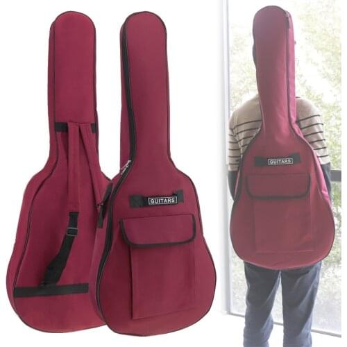 Waterproof Oxford Cloth 40/41 Inch Electric Acoustic Guitar Bag Case Bass Carry Shoulder Strap Backpack Instrument Accessories