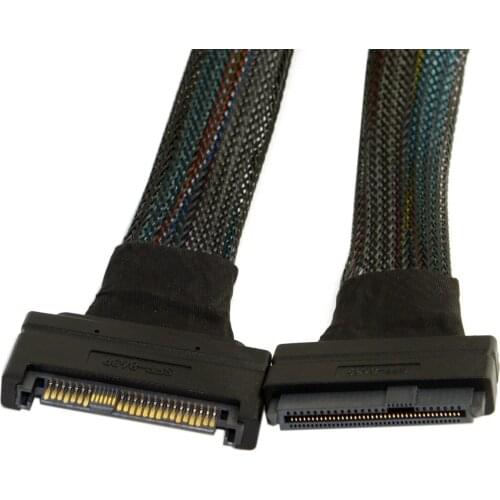 Zihan 50cm U.2 U2 SFF-8639 NVME PCIe SSD Cable Male to Female 68pin Extension Cable