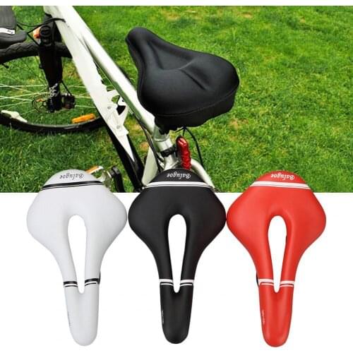 BALUGOE Bike Spare Seat High Elasticity Breathable Bicycle Saddle Faux Leather Riding Bike Cushion Pad for Cycling
