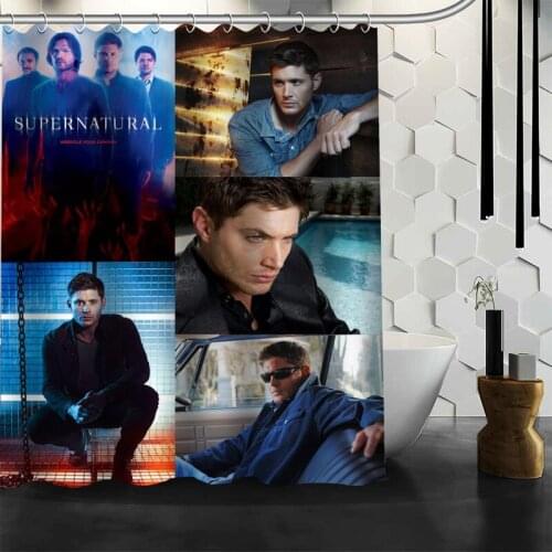 New Supernatural TV Shower Curtain Polyester Fabric Print Bath Curtains For Bathroom Waterproof Bath Curtain Hook Eco-Friendly