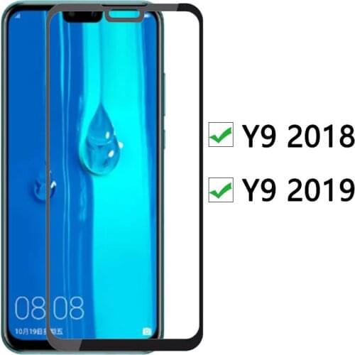 Protective Glass For Huawei Y9 2019 2018 Tempered Glas Screen Protector Case On Huawey Y 9 9y Y92019 Y92018 Film Full Cover 9h