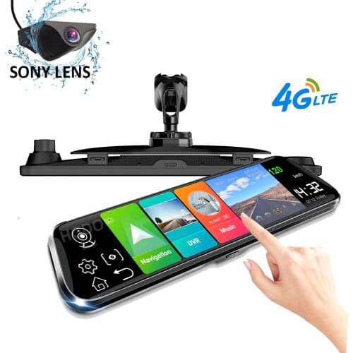 10" 4G Car DVR Android 8.1 RearView Mirror FHD 1080P ADAS Dash Cam Camera Video Recorder Auto Registrar Dashcam GPS with Mount