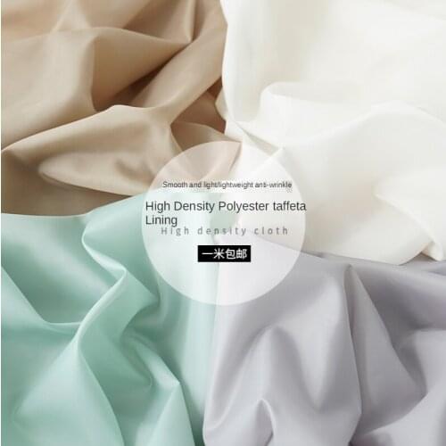 Polyester taffeta lining fabric solid color luggage bag suit coat woolen cloth lining cloth fabric by the yard cost-effective