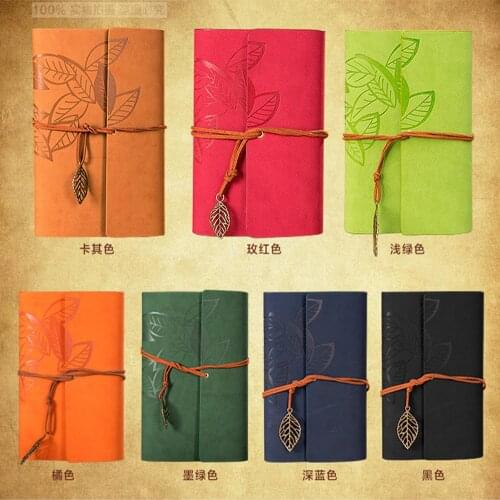 1pcs/lot personal diary Vintage Retro Handmade Genuine Leather Journal Notebook Kraft Blank Paper Diary Book for Gifts