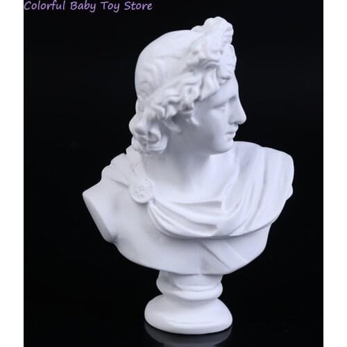 1Pc Dollhouse Miniature 7CM Mini Resin Sculpture Apollo Bust Sculpture Home Ornaments Decor