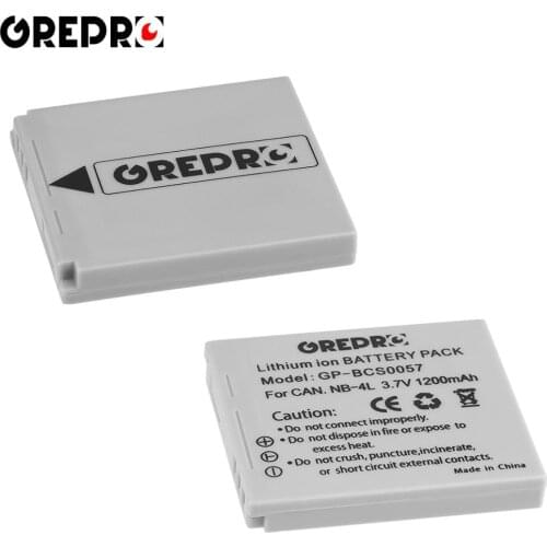 2Pcs NB-4L NB4L NB 4L Battery for Canon IXUS 30 40 50 55 60 65 80 100 I20 110, 115, 120, 130 is 117, 220, 225, 230, 255 H