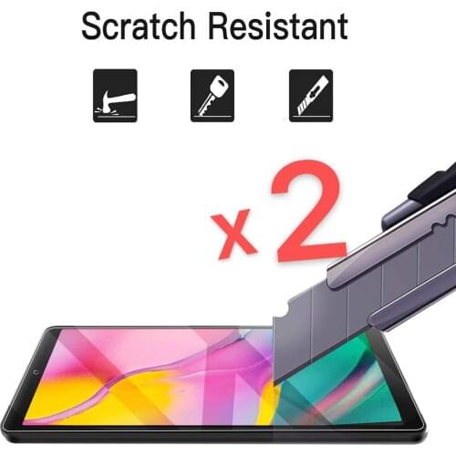 2Pcs Tablet Tempered Glass Screen Protector Cover for Samsung Galaxy Tab A 10.1 2019 T510/T515 HD Eye Protection Tempered Film
