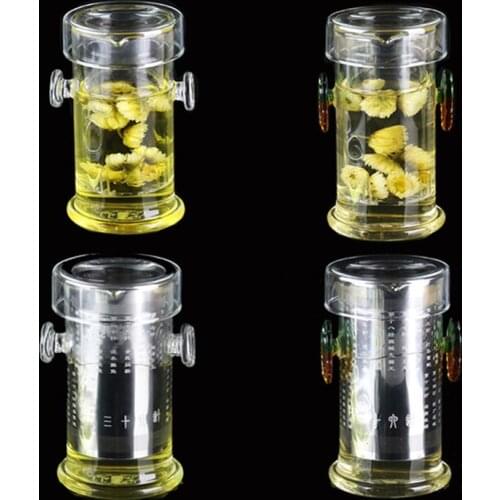 2 Ears 200ml Red Stainer Teapot Heat-resistant Glass in Various Styles with Infuser Health tea set mugs and cups set