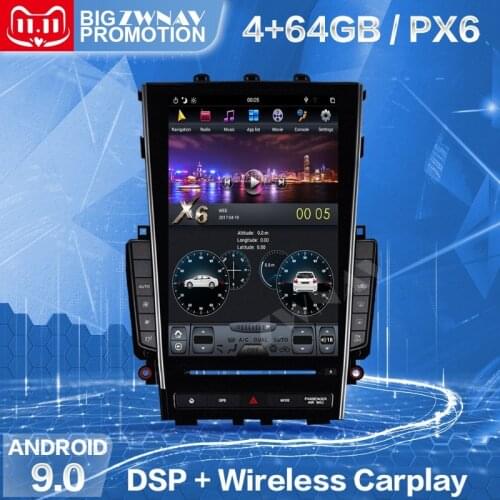 64G Tesla Screen Carplay For 2015 2016 2017 2018 Infinti Q50L Android Player Auto Audio Stereo GPS Navi Radio Recorder Head Unit
