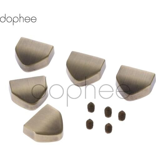 Dophee 5pcs Bag Metal Zipper Decoration End Clips With Screws Handbag Straps Tail Clasp DIY Hardware Accessories