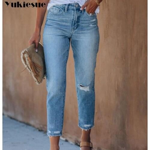 Vintage high waisted jeans woman bleached womans jeans for women ripped harem pants boyfriend jeans womens jeans Plus size