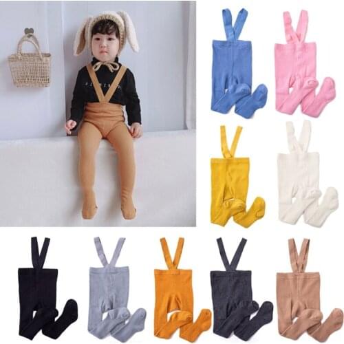 Cotton Baby Pantyhose Newborn Baby Pants High Waist Cross Straped Baby Leggings Baby Boys Girls Pants