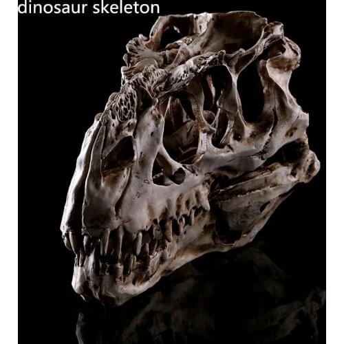 1PC Resin Crafts Dinosaur Tooth Skull Fossil Teaching Skeleton Model Halloween Drop Home Office Decoration