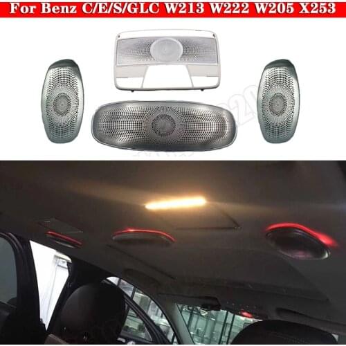 LED Ambient Light Set For Benz C/E/S/GLC W213 W222 W205 X253 MB 3/7/64 Colors Original Ceiling Speaker glasses case reading lamp