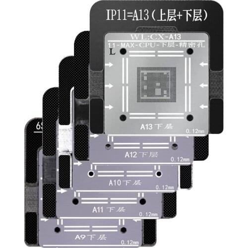 WL BGA Reballing Stencil Kit for iPhone 6G 6S 7G 8G X XS XSMAX A7 A8 A9 A10 A11 A12 A13 CPU Lower Soldering