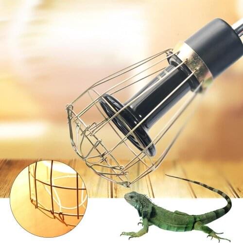 Turtle Breeding Box Ceramic Heating Lamp Bulb Anti-scalding Protective Lampshade Reptile Pet Iron Wire Safety Net Cover #LMP