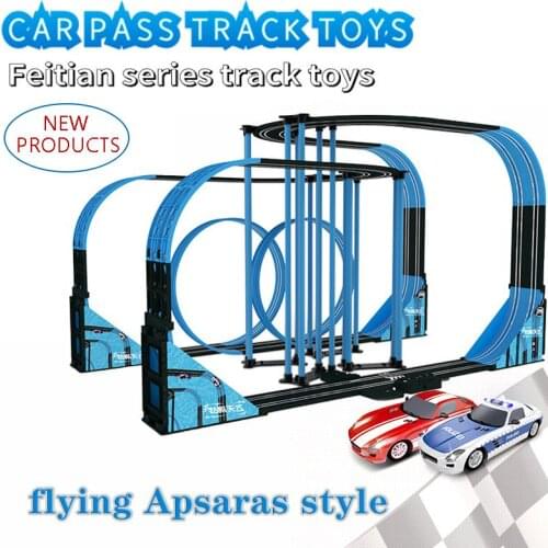 Remote Control Little Train Rail Car Educational Toy Car Big Adventure Gift For Boys And Girls Double Race Track Feitian Series