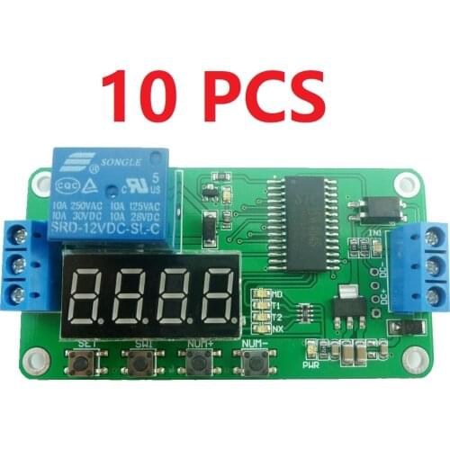 10 PCS DC 5V 12V 24V Multifunction Delay Relay Time Switch Turn on/off PLC Module