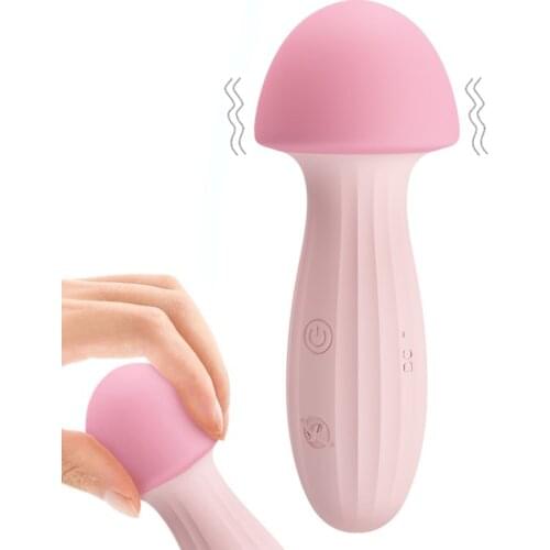 Soft Silicone Disguise Sex Toy USB Charge Magic Wand Mushroom Clitoris Vibrator 12 Mode Vibrating Nipples Full Body Masturbator
