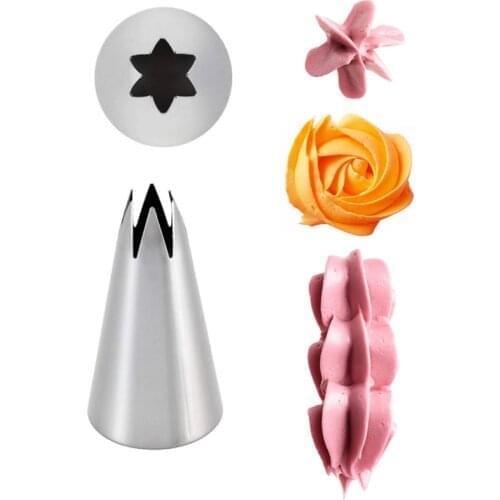 1M Open Star Tips Flower Icing Piping Nozzles Fondant Cake Pastry Cupcake Decorating Tools