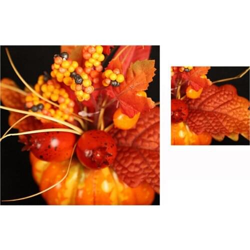 Desktop Decor, Halloween Artificial Pumpkin Leaves Ornament Decorative Artware for Home Shops
