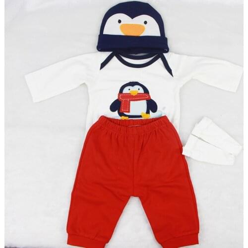 KEIUMI 22 or 23 In Baby Doll Clothes Red Trousers Blue Hat White Shirt Truly Penguin Newborn Baby Clothes Fashion Doll Parts