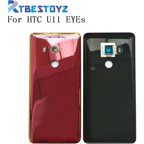 5.99 inch Original Glass Back Rear Housing Door For HTC U11 EYEs Back Battery Cover Case with Camera Lens Replacement Parts