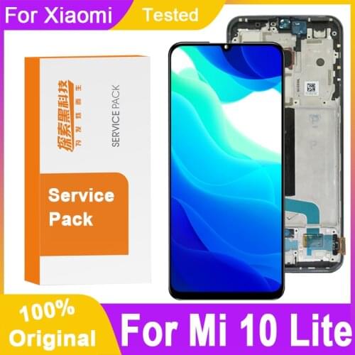 Original 6.57'' Display Replacement For Xiaomi Mi 10 Lite 5G LCD Touch Screen Digitizer Assembly For Mi 10 Lite LCD Display