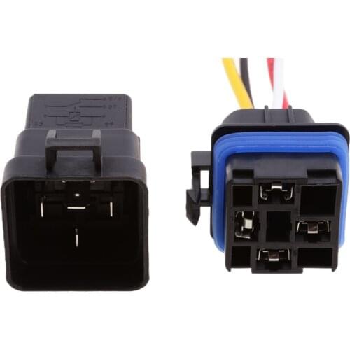 40A 12V 4 Wire Pin Socket Starter Relay Auto Motorcycle Truck Car Vehicles