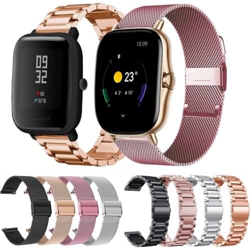 Replaceable Watchbands for HUAWEI WATCH GT 2 46mm/GT Active 46mm/HONOR Magic Stainless Steel Strap Band GT2 2E Metal Bracelet