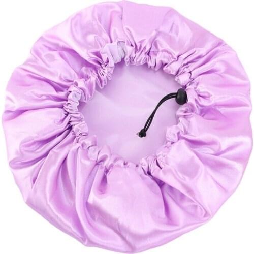 Fashion Children And Womens Hat Double-Layer Hair Cap For Sleeping Chemotherapy Polyethylene Styling Bath PE Waterproof